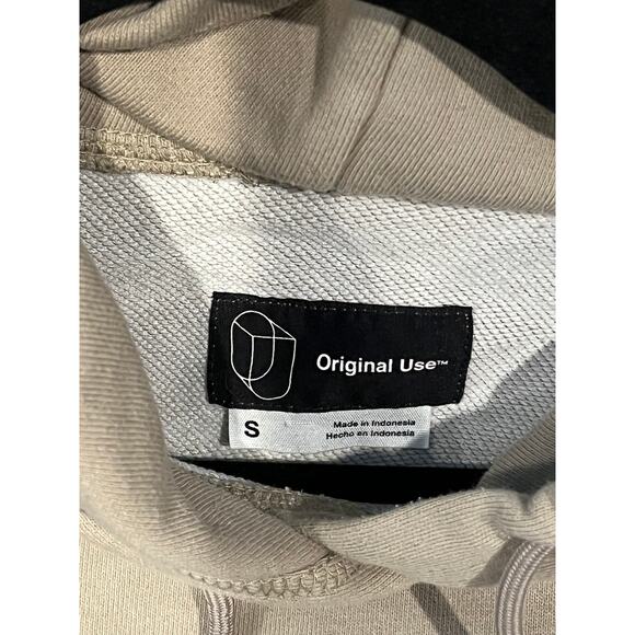 Original Use Beige Creme Pullover Hoodie Mens S - Picture 3 of 3